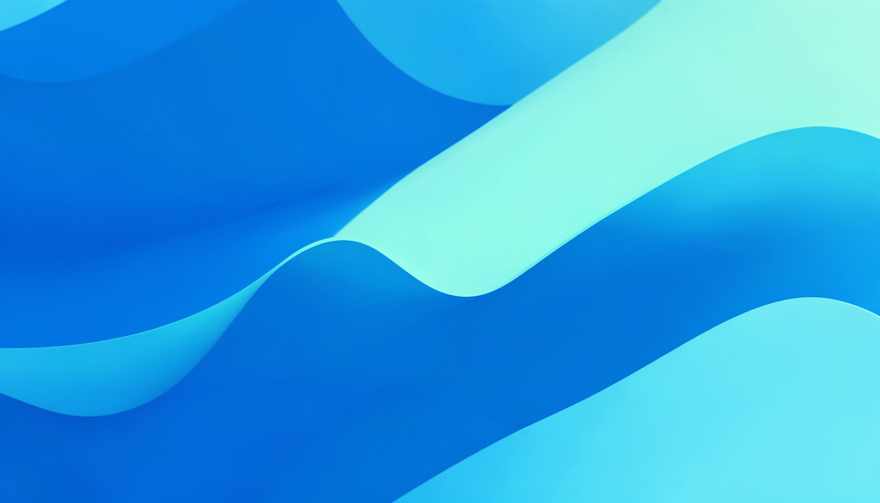 Mavi ve turkuaz tonlarında soyut dalgalı bir arka plan, sakin ve davetkâr bir atmosfer sunuyor.